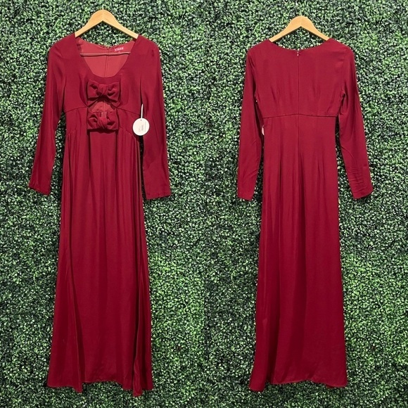 NWT Staud Maroon Lido Dress In Garnet 2 - Picture 3 of 8